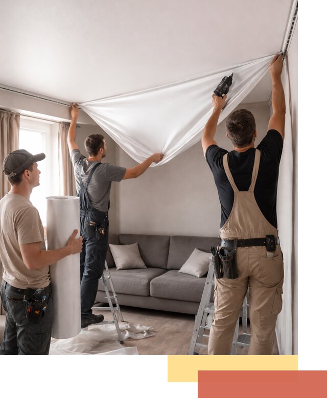 Монтаж сатинового натяжного потолка в Пскове качественно и быстро