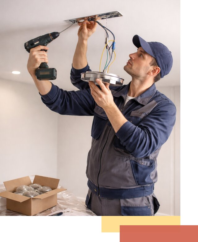 Установка люстры в натяжной потолок в Пскове