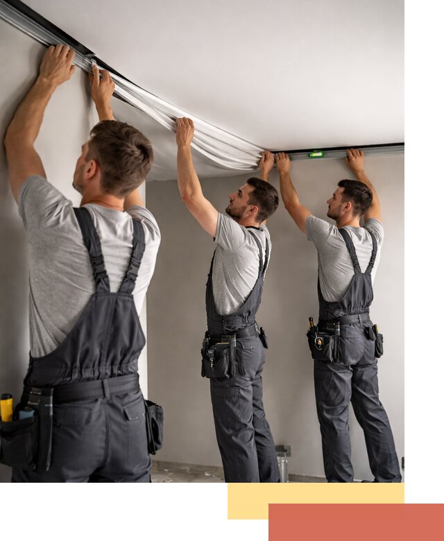 Теневые натяжные потолки в Пскове: монтаж и отделка быстро и качественно