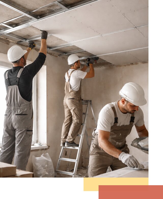 Одноуровневый потолок из гипсокартона в Пскове — монтаж и отделка