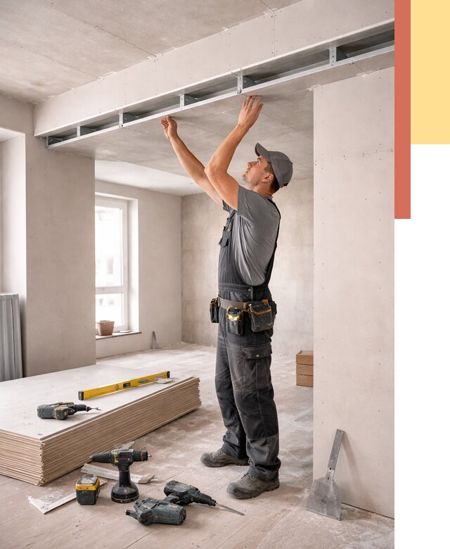 Потолок из гипсокартона с нишей в Пскове от 1269 руб. под ключ | ОТДЕЛОЧНИК-Пск