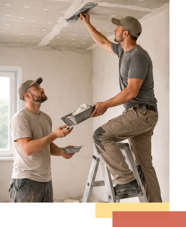 Шпаклевка потолка из гипсокартона в Пскове качественно и быстро