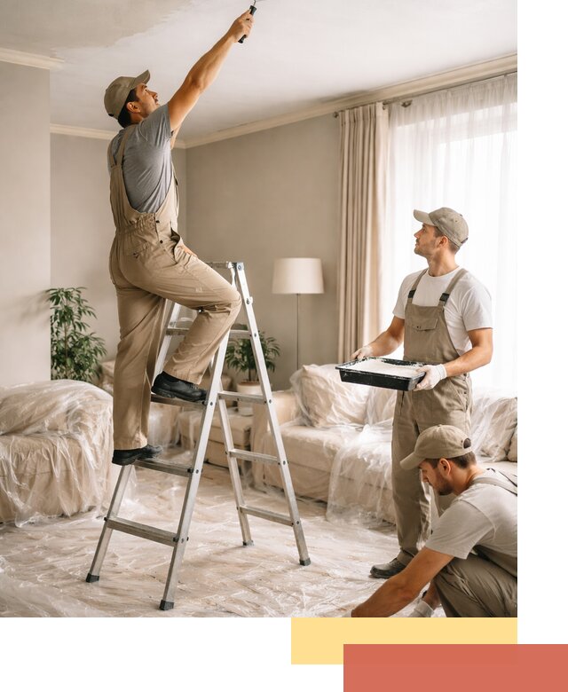 Покраска потолков акриловой краской в Пскове качественно и быстро