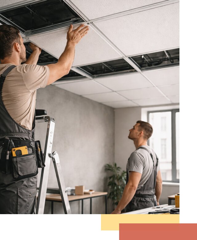 Монтаж потолочной плитки в Пскове качественно и в срок