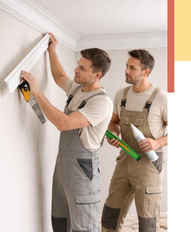 Монтаж потолочного плинтуса в Пскове от 2335 руб. — быстро и недорого | ОТДЕЛОЧНИК-Пск