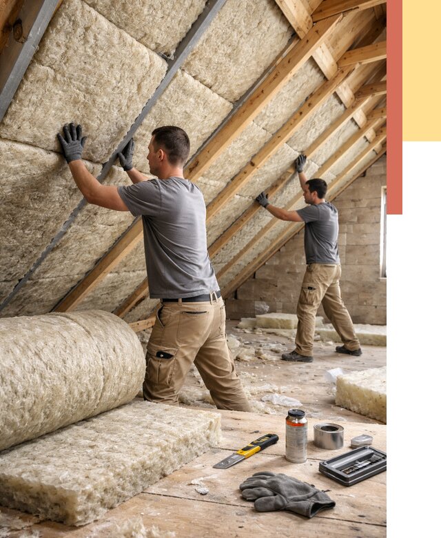 Утепление потолка минватой в Пскове от 1472 руб. — быстро и недорого | ОТДЕЛОЧНИК-Пск