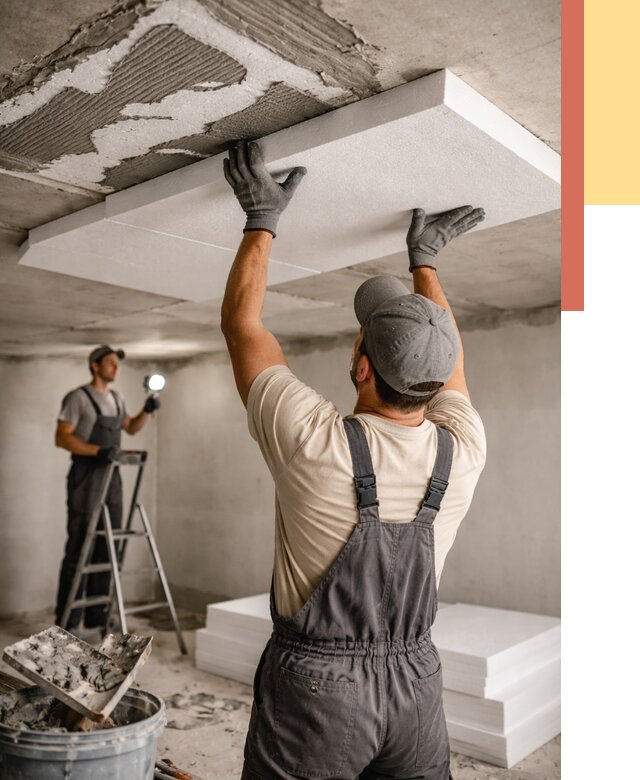 Утепление потолка пенопластом в Пскове от 4568 руб/м2 — недорого и быстро | ОТДЕЛОЧНИК-Пск